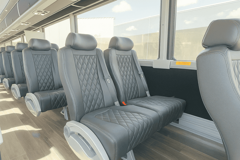 interior of Charter Bus Rental Santa Clara charter bus